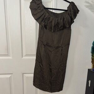 Banana Republic One Shoulder Brown Dress
